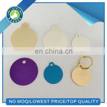 anodized round dog tag blank