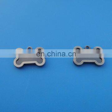 Black Nickle Bone Shape Blank Layer Dog Tag for Wholesale