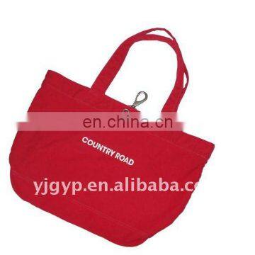 HOT SALE New Design Fashionable cotton canvas tote bag(with zipper)