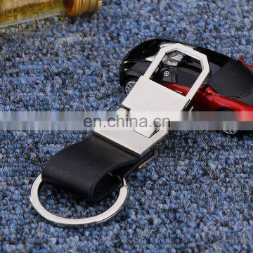 Custom Upscale Black Car Leather Keyrings for Car Gift photo-4