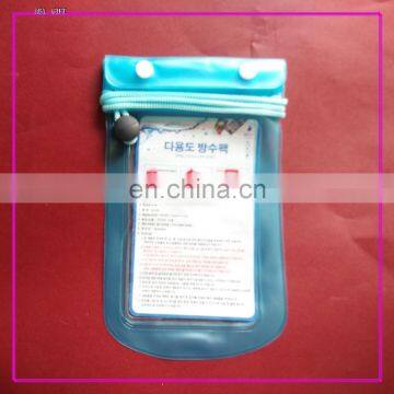 High Quality waterproof transparent blue PVC cell phone holder