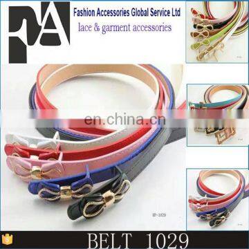 custom colors simple punching design fashion belt for ladies