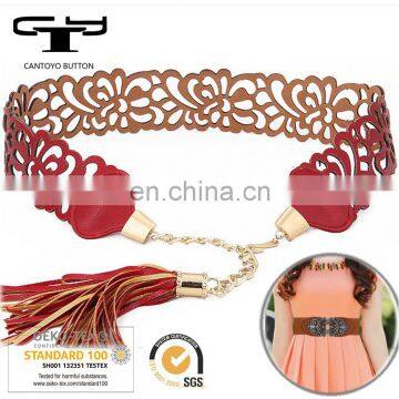 Chinese flower hollow pattern decorative belts for girl for jean