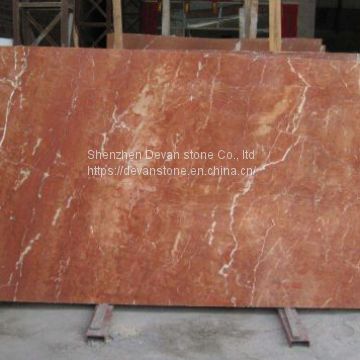 Coral red marble slabs & marble tiles