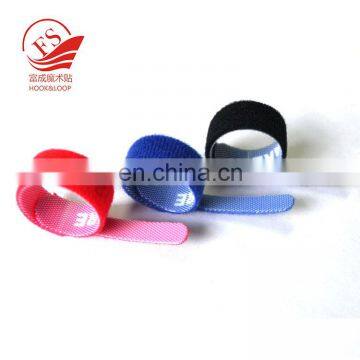 Reusable back to back soft hook loop cable tie double side strap for wire binding