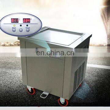 Elegant appearance Highly-efficient frozen rolling frying ice cream machine