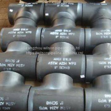 jis 2311 SGP seamless short radius galvanized steel pipeline tee Top Quality 90%