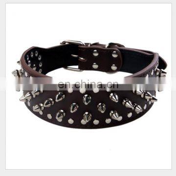 Mushroom Rivet Pet Leather Collar Leather Leash Training Dog Rope Pet Neck Chain Pet Supplies photo-7