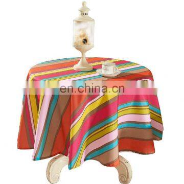 Colorful Stripe Polyester Printing Table Linens