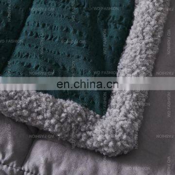 Hot Sale Flannel Sherpa Bedding Set for South America Market Tiktok Comforter Sets Wholesale photo-4