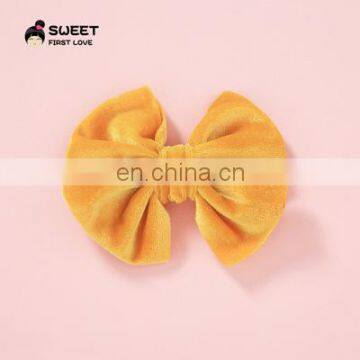 New Children's Hair Accessories Soft Velvet Baby Hairpin 21 Color Fan-shaped Bow Princess Hairpin photo-4