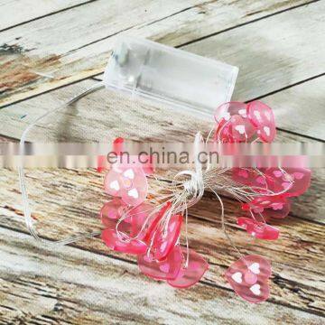 LED String Fairy Light Holiday Decorative Battery Powered Plastic Heart Shaped Copper Wire String Light photo-6