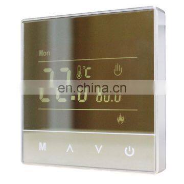 Fashionable Design Intelligent Touch Screen Adjustable Temperature Control smart  custom designed thermostat for Floor Heating