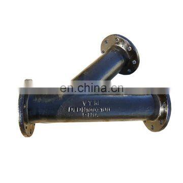 Flange branch connector 45 degree y branch pipe fitting lateral tee