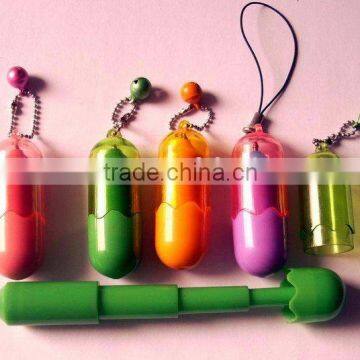 Capsule Ball Pen With Keychain