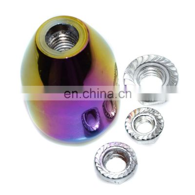 Free Shipping!New Universal ALUMINUM CHROME 5 Speed Gear Shift Knob