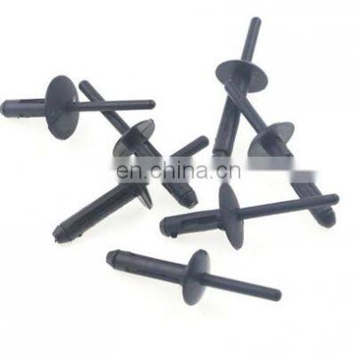 plastic and stainless material black split-type rivet fastener for auto