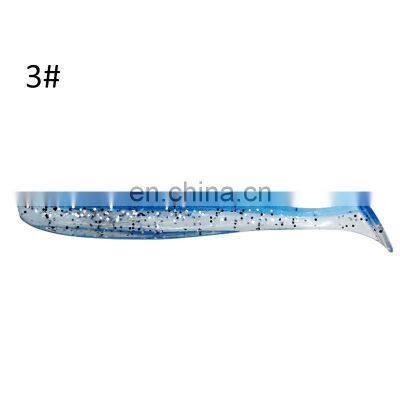 9cm 4.2g large quantity in stock T-tail  two - color Ocean Beach colorful seabass lifelike silicone  fishing soft Lure