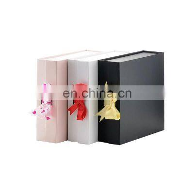 Custom bulk packaging wholesale luxury retail folding gift boxes with ribbon