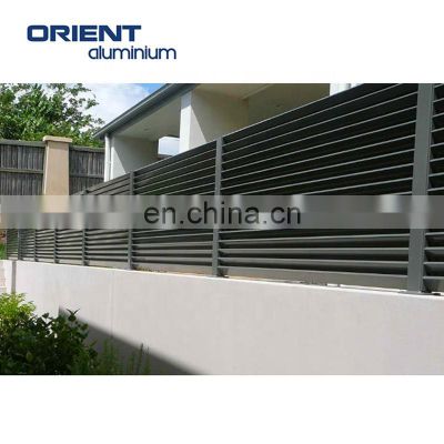 Hot Selling Louver Screening  Horizontal Metal Wall Aluminium  Fencing Panel Metal Privacy Fence