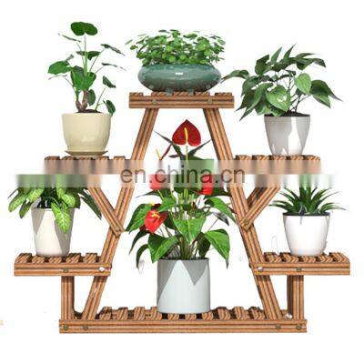 K&B cheap wholesale popular solid wood 2021new design flower plant stand