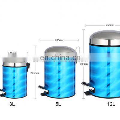 5-литровая мусорная корзина с металлическим ручком и педалью photo-5