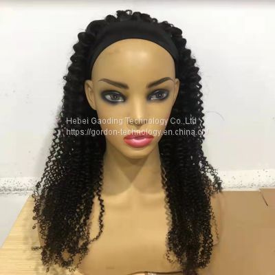 Hot Selling Natrual Color Headband Human Hair Wig with Factory Price