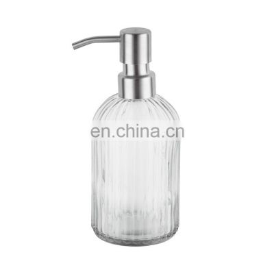 Factory direct price of liquid soap empty clear 200ml glass container bottle For Hand Gel