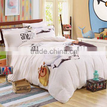 Home use adult cartoon style cute sheep duvet cover aanimal printed kids 5d bedding set