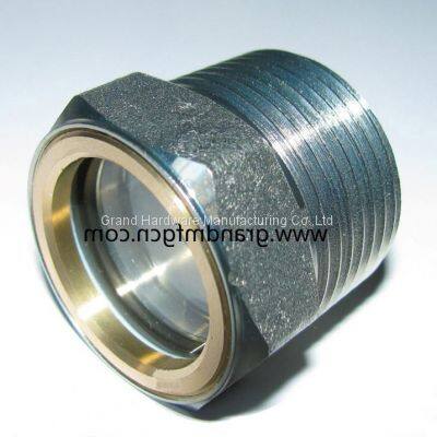 Gaskets threaded oil sight glass pump speed reducer carbon steel oil sight glass