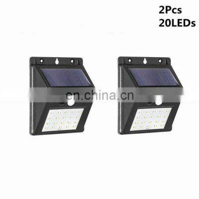 Solar LED Garedn Wall Light PIR Motion Sensor Outdoor Lamps Path Yard Waterproof Lamp