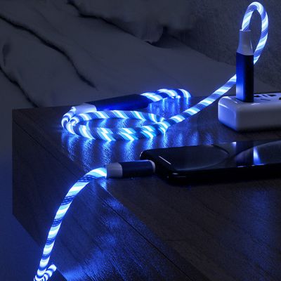 Hot sell Travel 3 in 1 LED Fast charge Magnetic Charging Cable for iPhone for Samsung Android Charger USB Cable