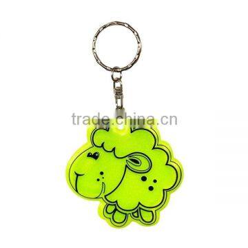 promotional gifts soft pvc custom reflective keychain for safety