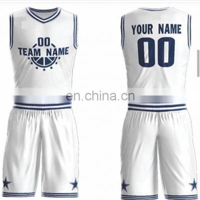 Personalized Custom latest design basketball jersey uniform sets design with jersey and shorts