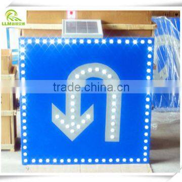 Best price aluminum traffic safety solar LED road sign