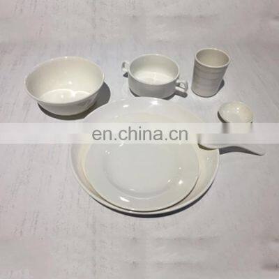 Restaurant Hotel Supply Unbreakable Super Ware Ceramic Like Melamine Dinner Set