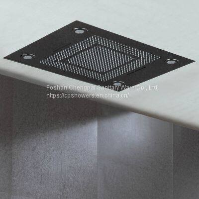 Chromotherapy Shower Set Steel Sanitray Showerhead With Multi-function Rainfall Waterfall Rain Curtain photo-3