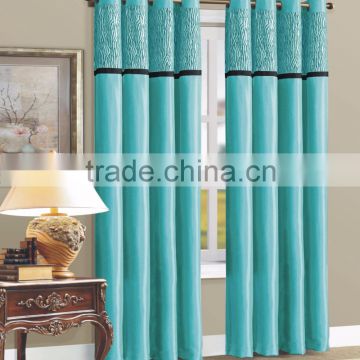 1PC TAFFETA CRUSHED BLACK OUT GROMMETS WINDOW CURTAIN