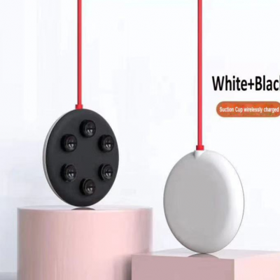 Dropshipping Sucker Wireless Charger Built in Cable Fast Charging for Iphone Samsung Universal Portable Charger Wireless 15W photo-4