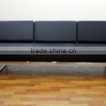 Replica French famous design stainless steel relaxing Chinese genuine leather Le corbusier LC5 three seater sofa,LC5 daybed