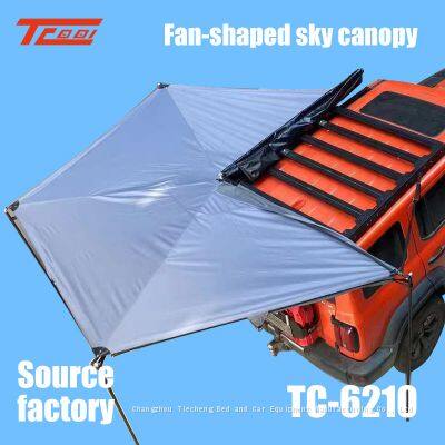 270 degree fan-shaped canopy cross-border SUV side aluminum alloy Oxford cloth camping tent mobile rainproof sunshade