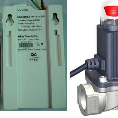 Home Security Combustible Gas Detector With Solenoid Valve Control Kitchen Security Kits