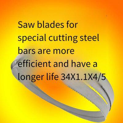 Special Metal Band Saw Blade for Cutting Steel Bars by Hubei Hongshengjie, 4115*34*4/5, Double-edged, Higher Cutting Efficiency and More Tensile-resistant