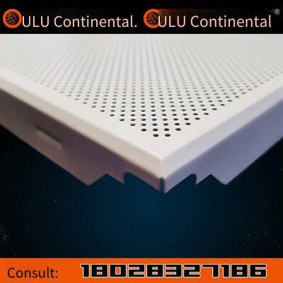 Oulu Exterior Wall Aluminum Square Tubes for Ceiling Decoration, U-shaped Wood Grain Aluminum Grilles, White Aluminum Square Tubes