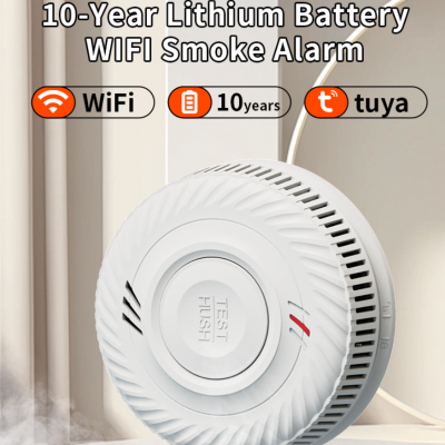 Tuya Graffiti WiFi Smart Smoke Alarm/Ceiling Smoke Detector/Fire Smoke Detection Wireless Networking(wechat:13510231336)