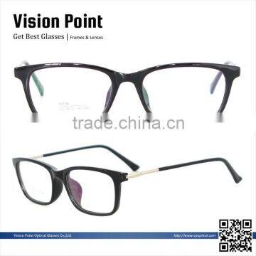 Square full-rim tr90 and acetate with metal temple material china for german fancy eyewear frame