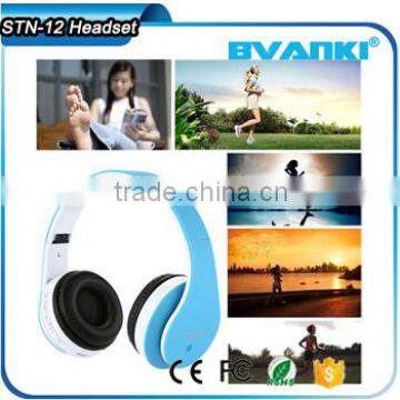 New Products 2016 STN-12 HIFI Noise Isolating Headband Headphones Wireless Bluetooth Headset With fm and tf Card Supplier's Choice photo-6