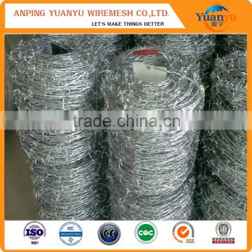 galvanized barbed wire/PVC coated barbed wire/barb wire fencing(Factory)