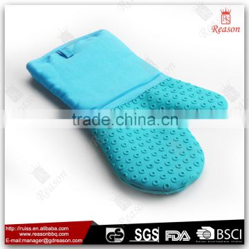 Silicone cotton terry oven glove