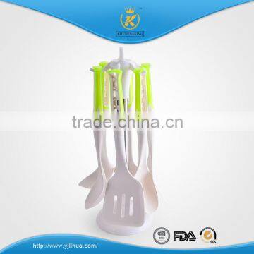 KITCHEN KING 7 Pcs Nylon Utensils Set With Plastick Holder FDA/LFGB Quality